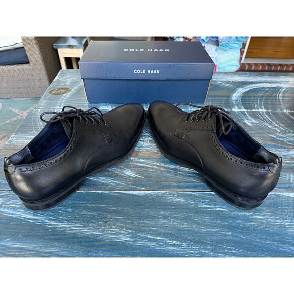 NWT - COLE HAAN Mens Black leather shoes, NEW W/ BOX, size 13 - Picture 10 of 13